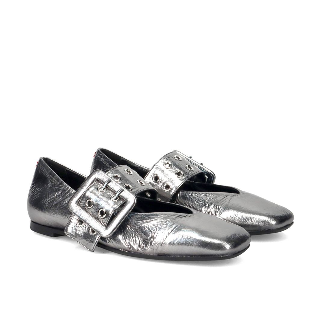 Silver ballerina shoes