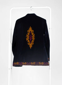 Velvet embroidered jacket