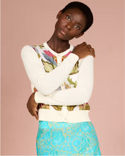Carica l'immagine nel visualizzatore di Gallery, Floral print crewneck cardigan
