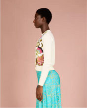 Carica l'immagine nel visualizzatore di Gallery, Floral print crewneck cardigan
